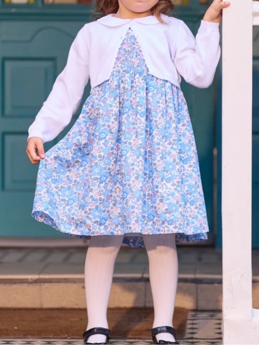Lily Rose Blue Floral Peter Pan Collar Dress 6-7 Years ASO Princess Charlotte - Picture 11 of 11